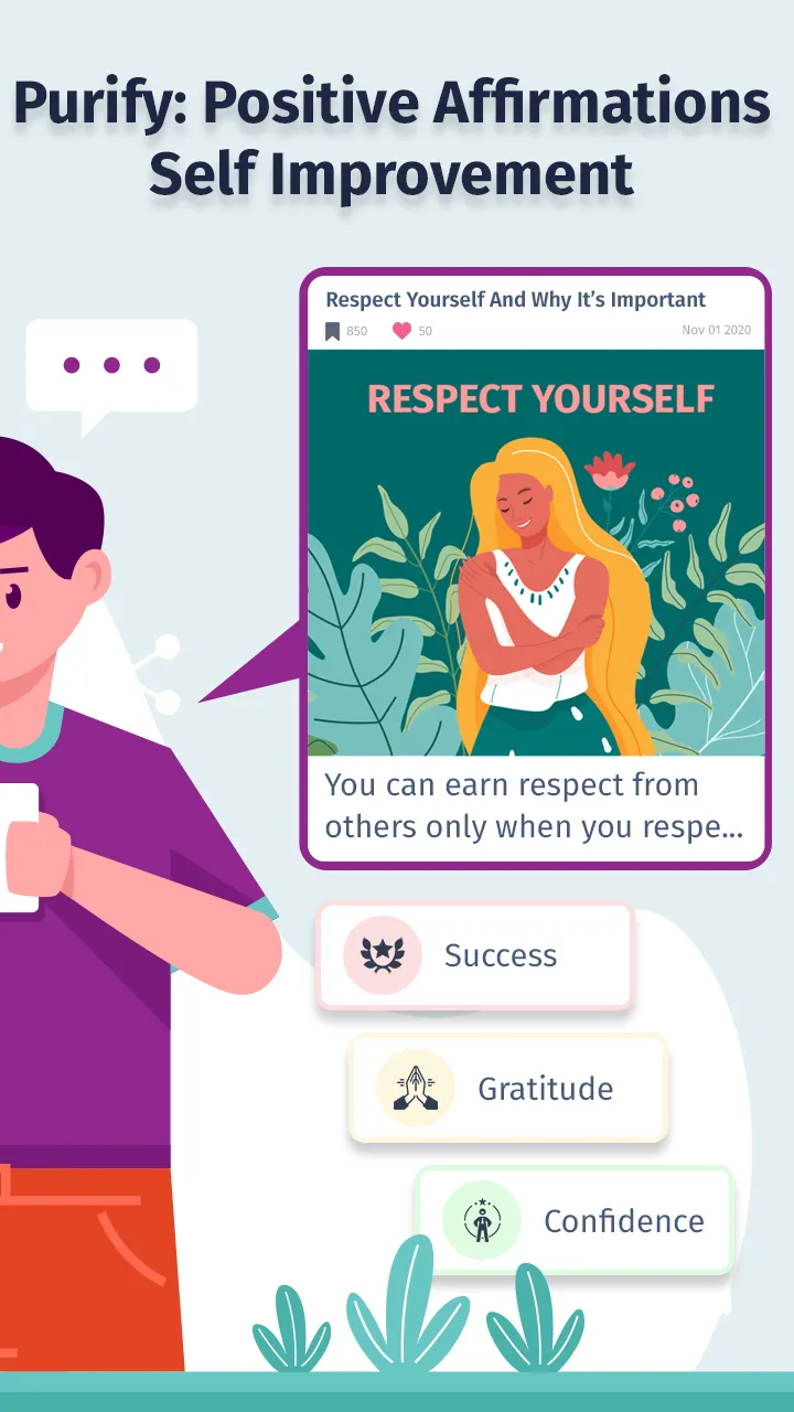 Purify: Positive Affirmations  | Indus Appstore | Screenshot