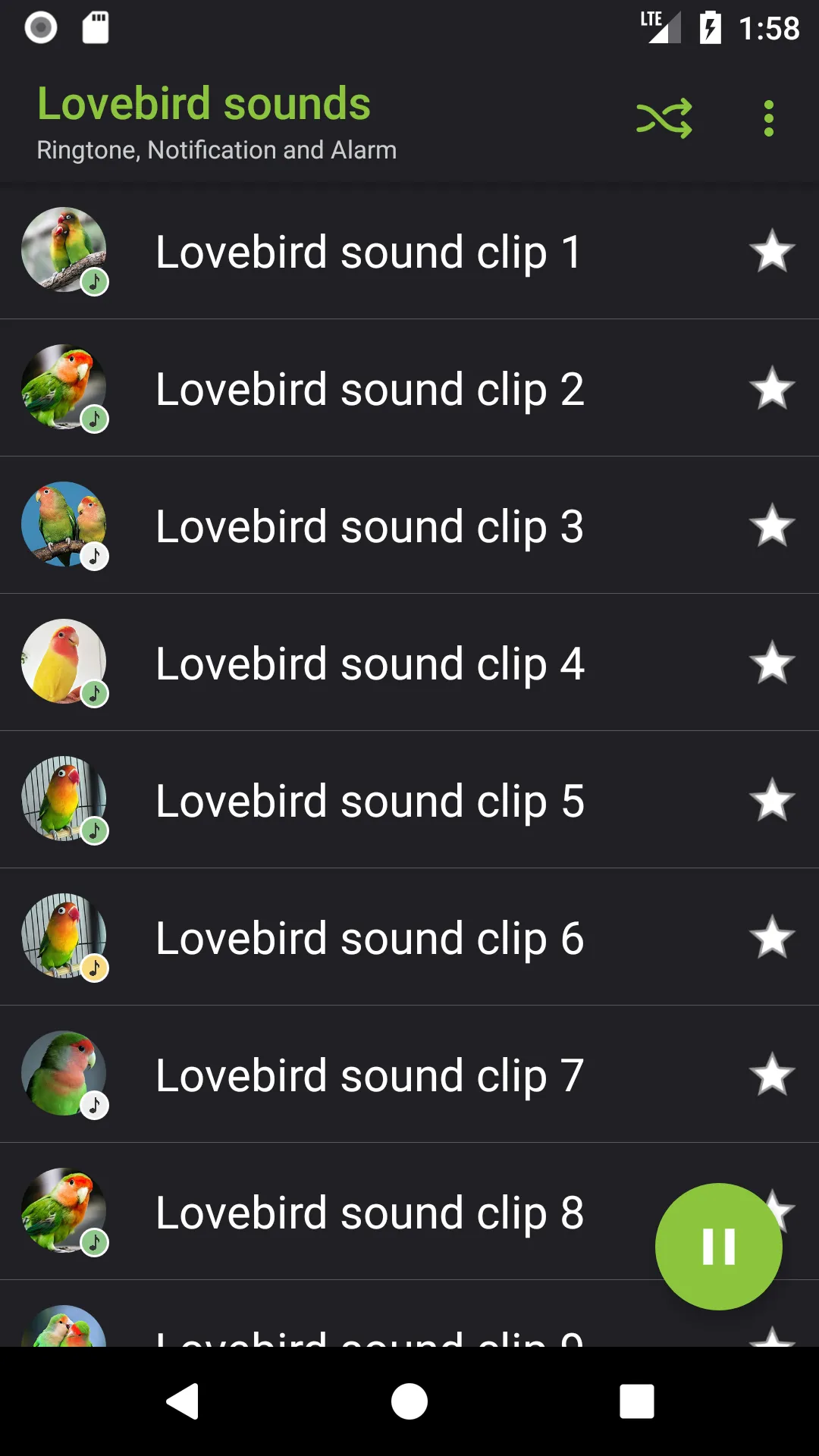 Lovebird sounds | Indus Appstore | Screenshot