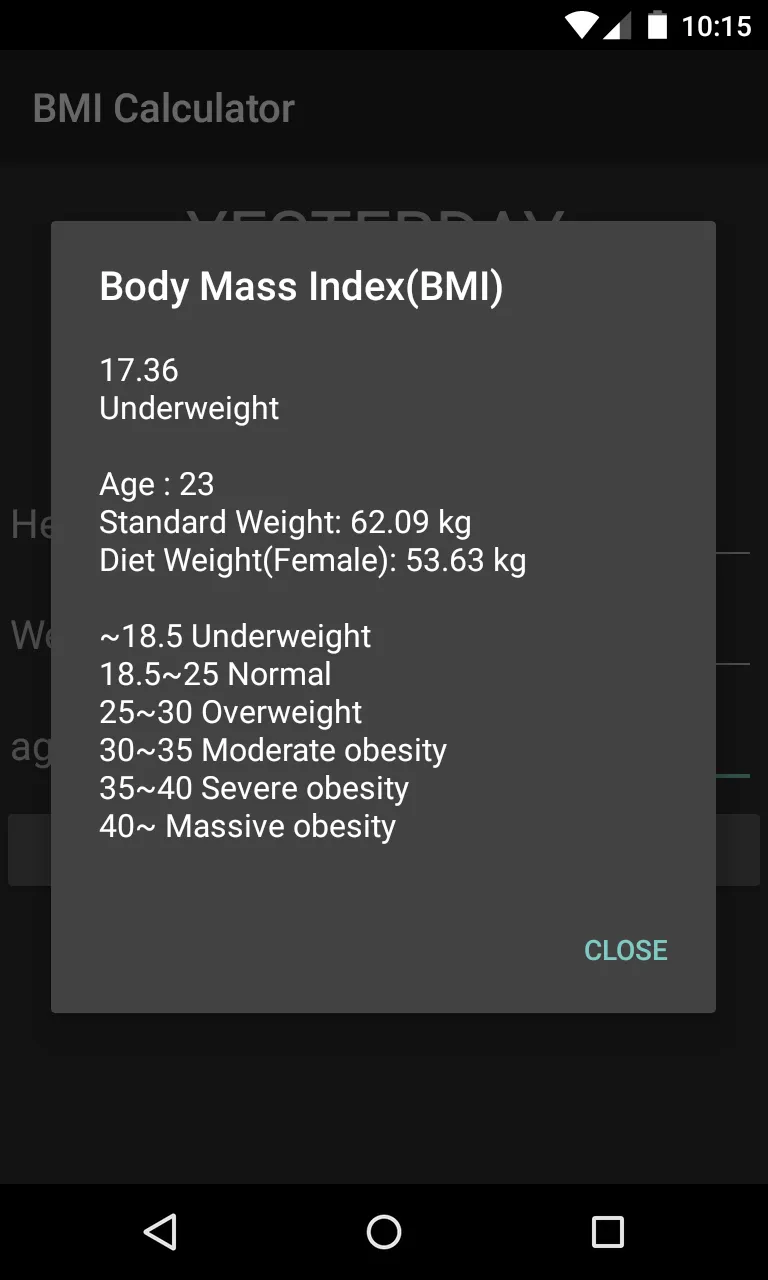 BMI Calculator | Indus Appstore | Screenshot