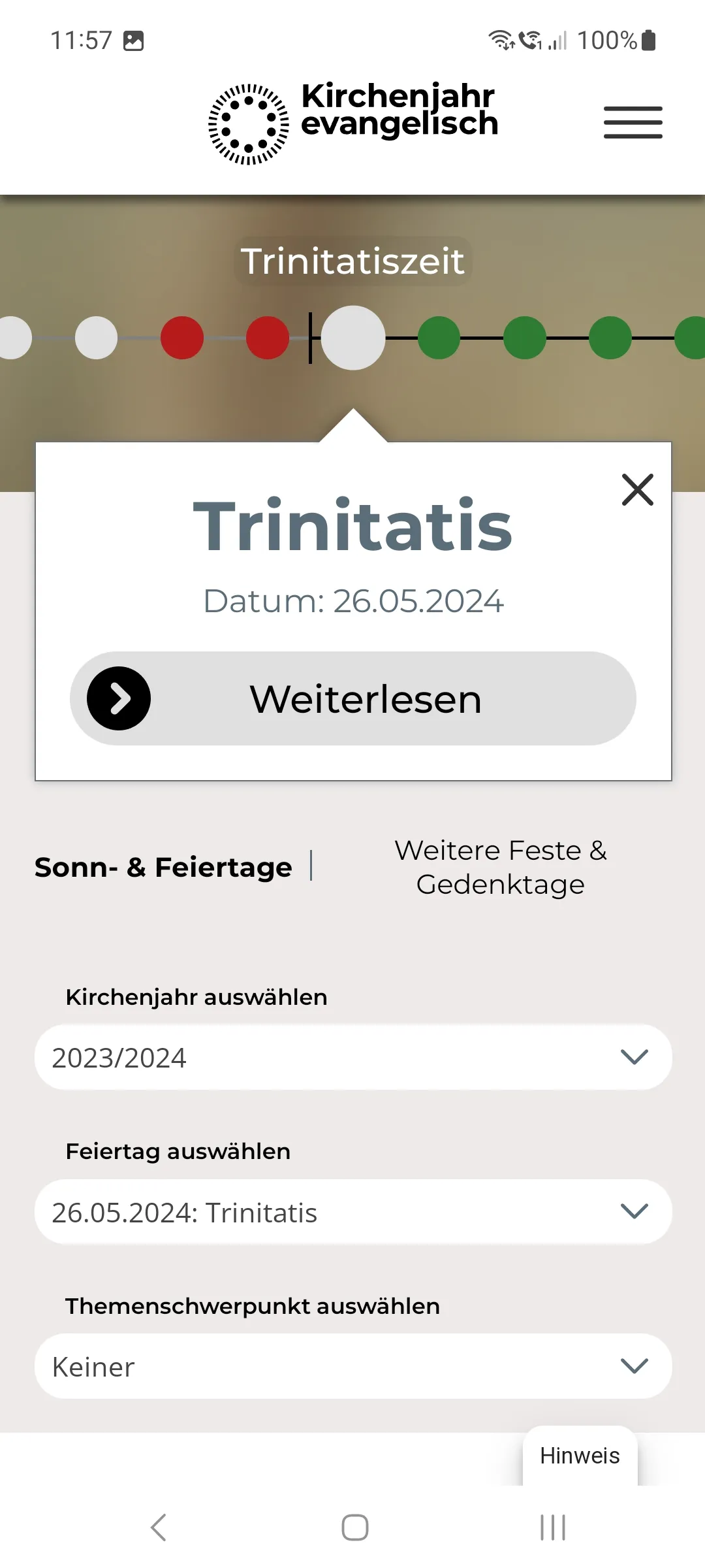 Kirchenjahr evangelisch | Indus Appstore | Screenshot