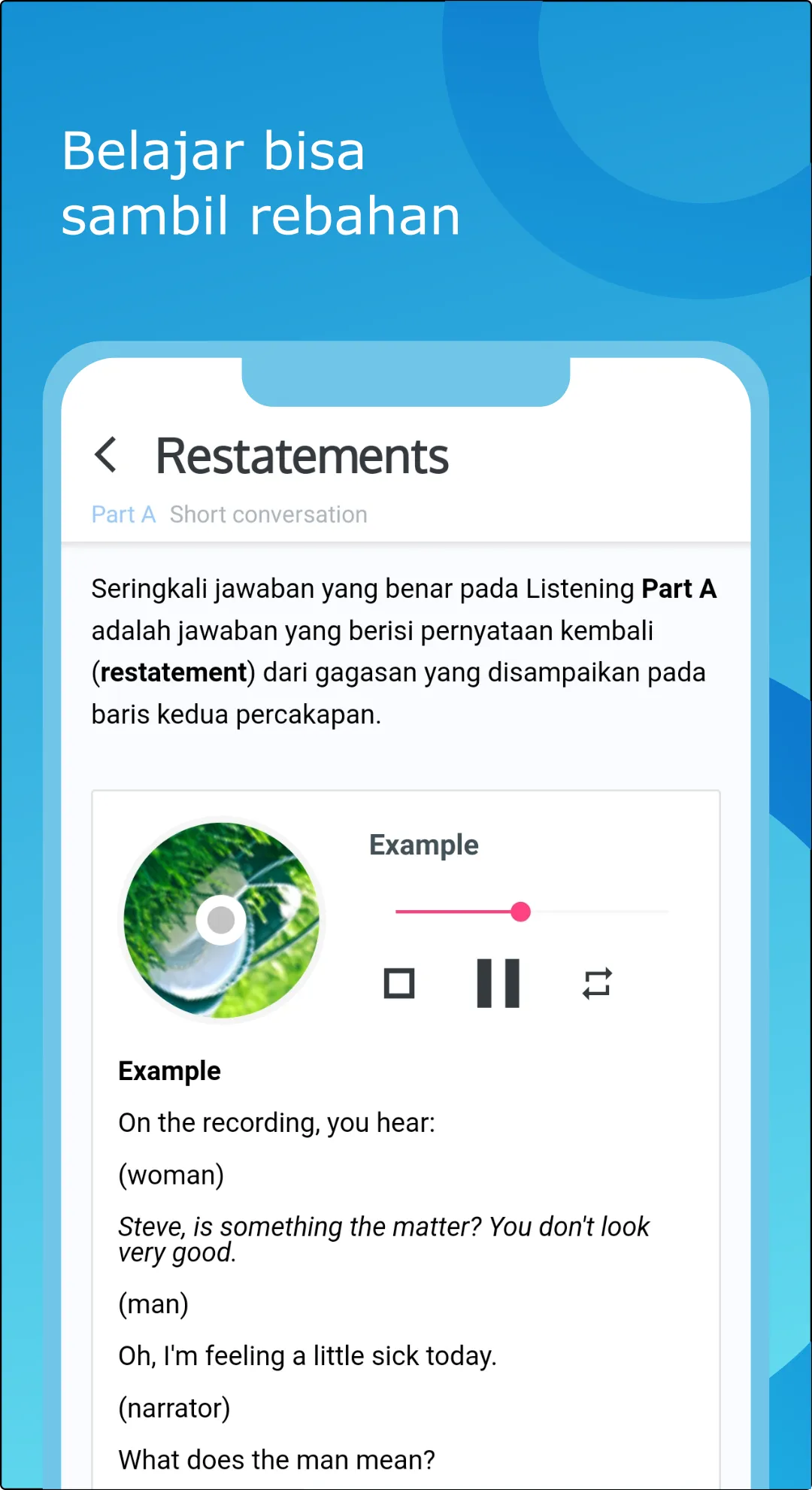 Listening Comprehension | Indus Appstore | Screenshot