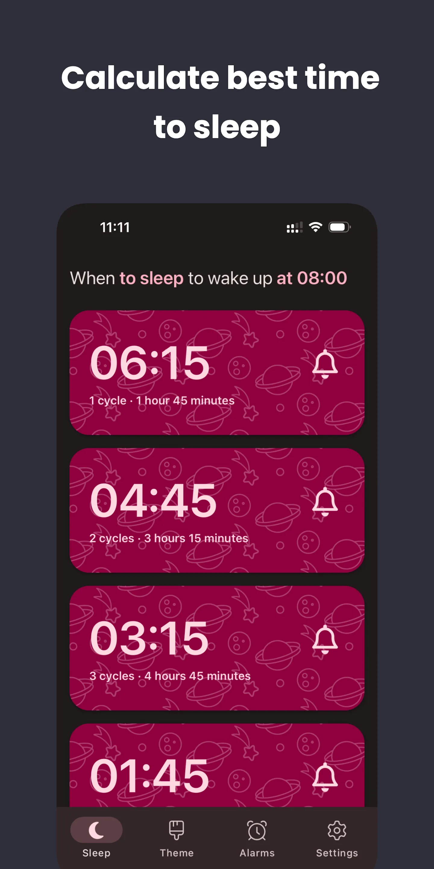 Sleep Time - Alarm Calculator | Indus Appstore | Screenshot