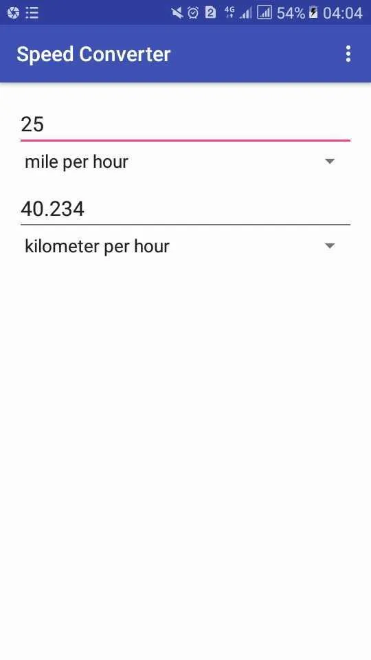 speed converter : kmph to mph  | Indus Appstore | Screenshot