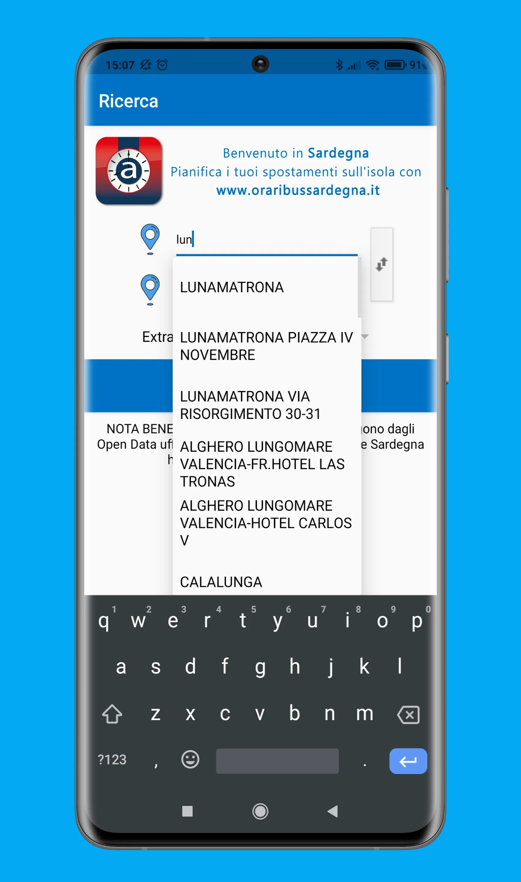 Orari bus Sardinia | Indus Appstore | Screenshot