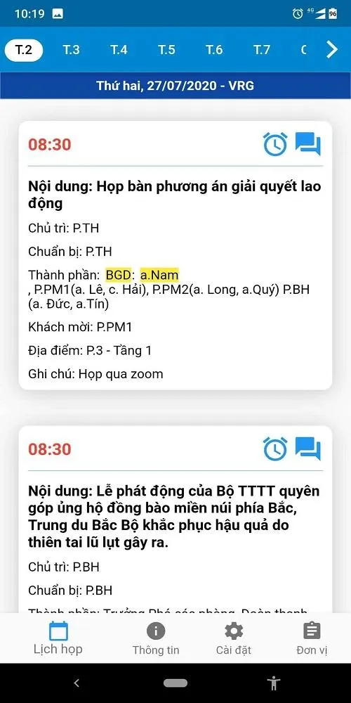 Lịch họp | Indus Appstore | Screenshot