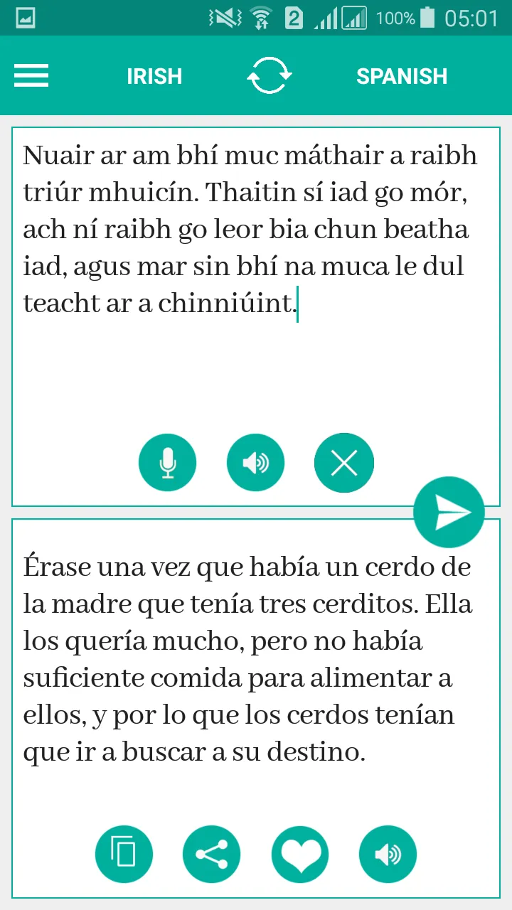 Irish Spanish Translator | Indus Appstore | Screenshot