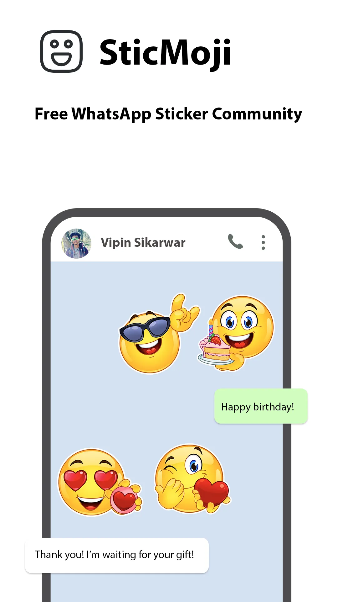 Stickers for WA - SticMoji | Indus Appstore | Screenshot