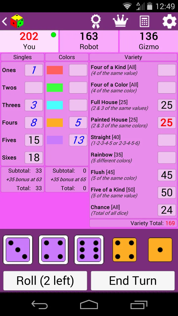 Painted Dice | Indus Appstore | Screenshot