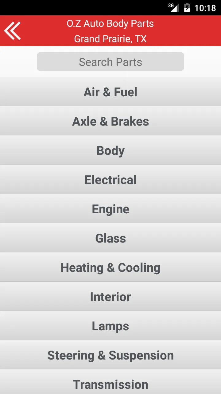 O.Z Auto Body Parts - TX | Indus Appstore | Screenshot