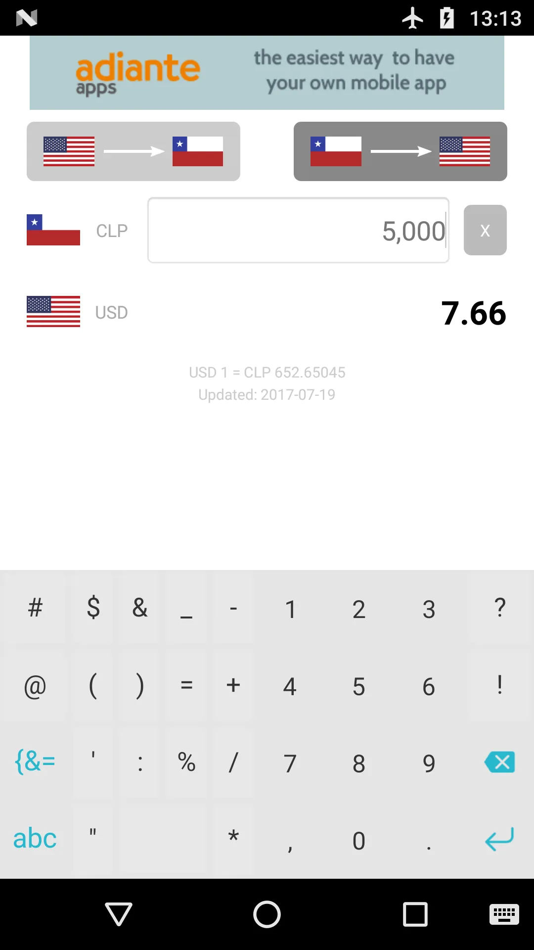 Dollar to Chilean Peso | Indus Appstore | Screenshot