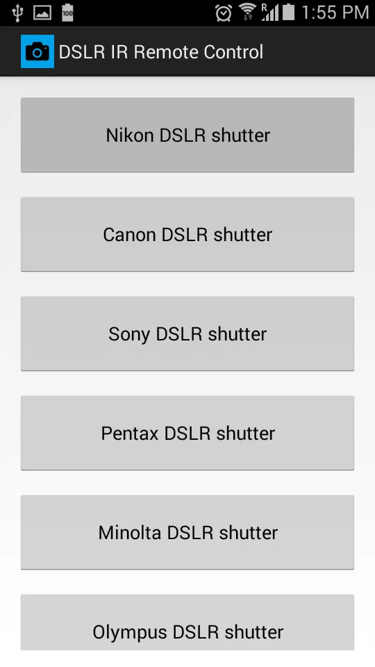 DSLR IR Remote Control | Indus Appstore | Screenshot