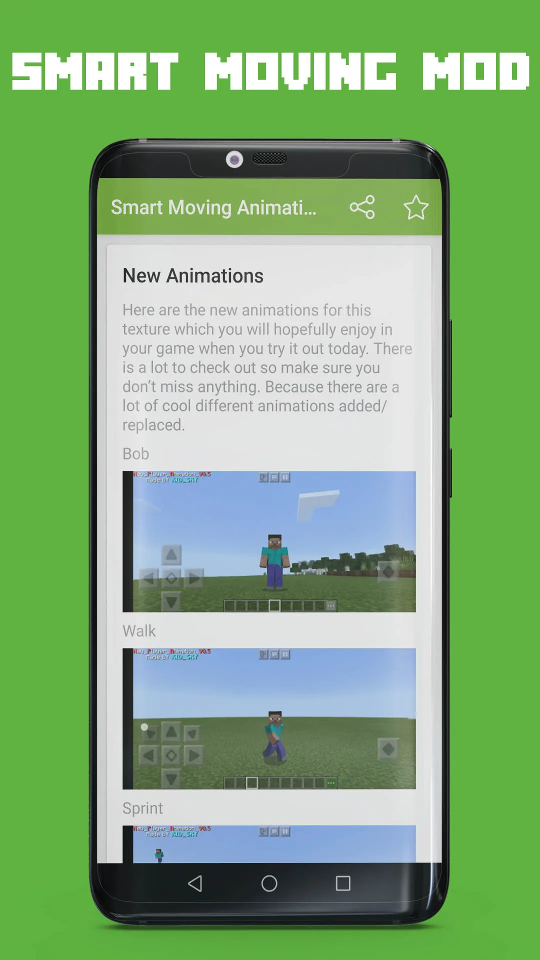 Animation Mod for MCPE | Indus Appstore | Screenshot