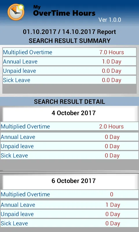 MyOvertimeHours  | Time&Leave | Indus Appstore | Screenshot