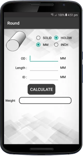 Metal Weight Calculator | Indus Appstore | Screenshot