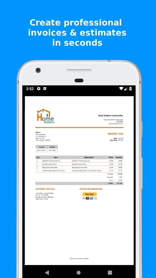 Mobilebiz Co: Invoice Maker | Indus Appstore | Screenshot