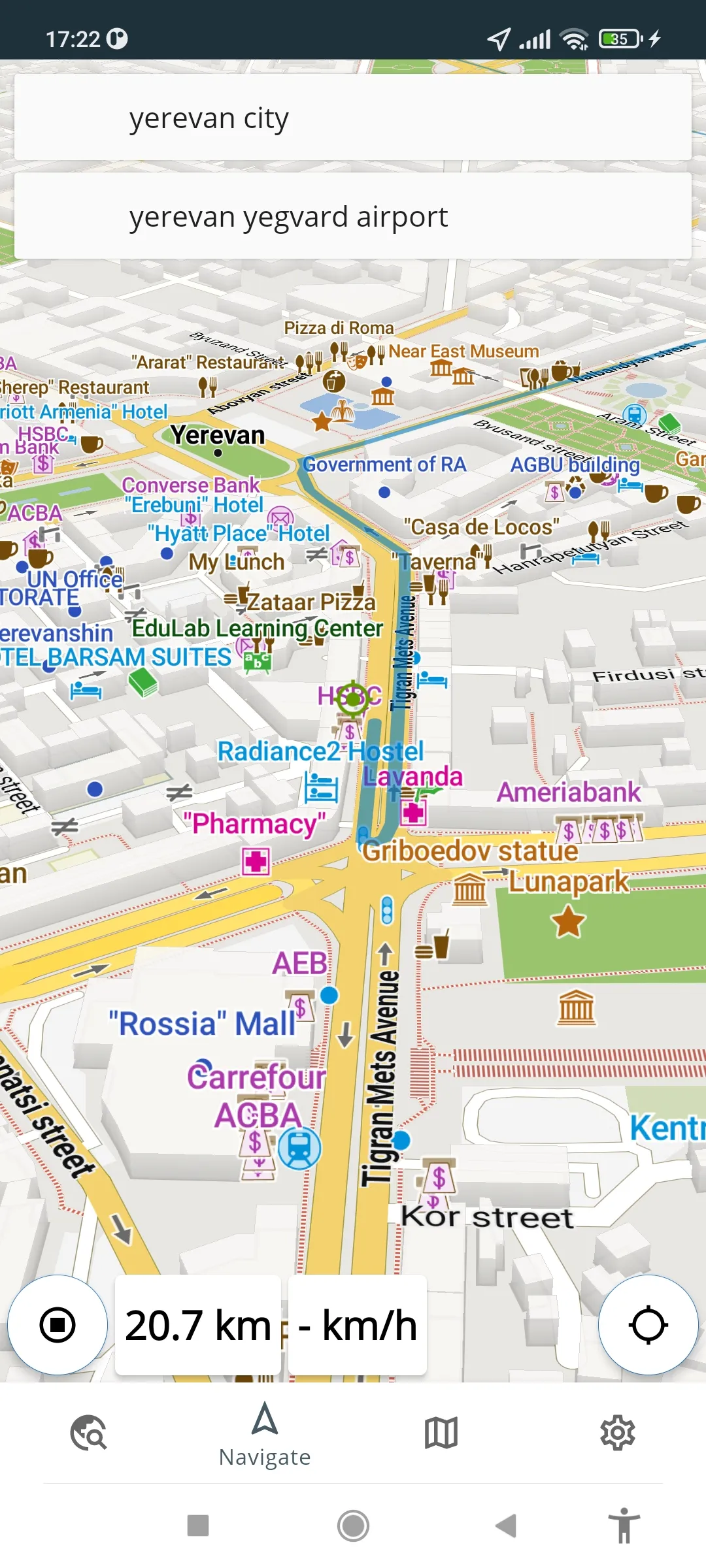 Yerevan Armenia Offline Map | Indus Appstore | Screenshot