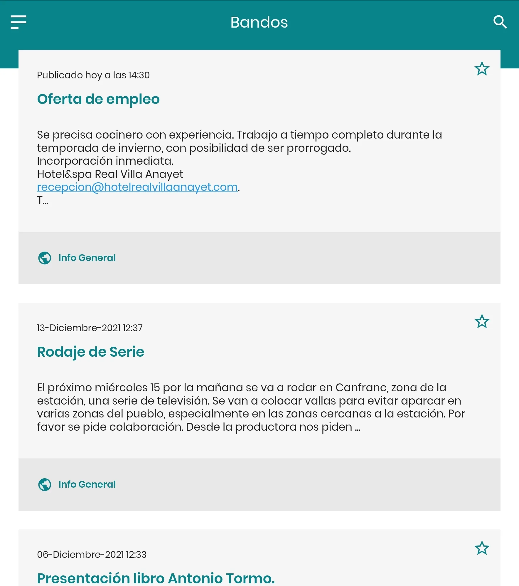 Canfranc Informa | Indus Appstore | Screenshot