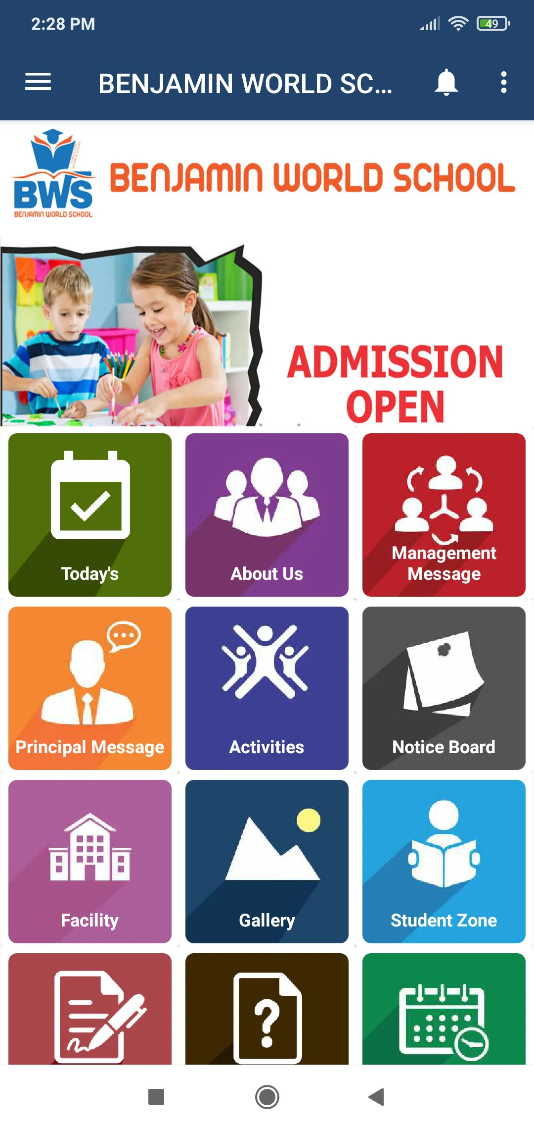 BENJAMIN WORLD SCHOOL - BARODA | Indus Appstore | Screenshot