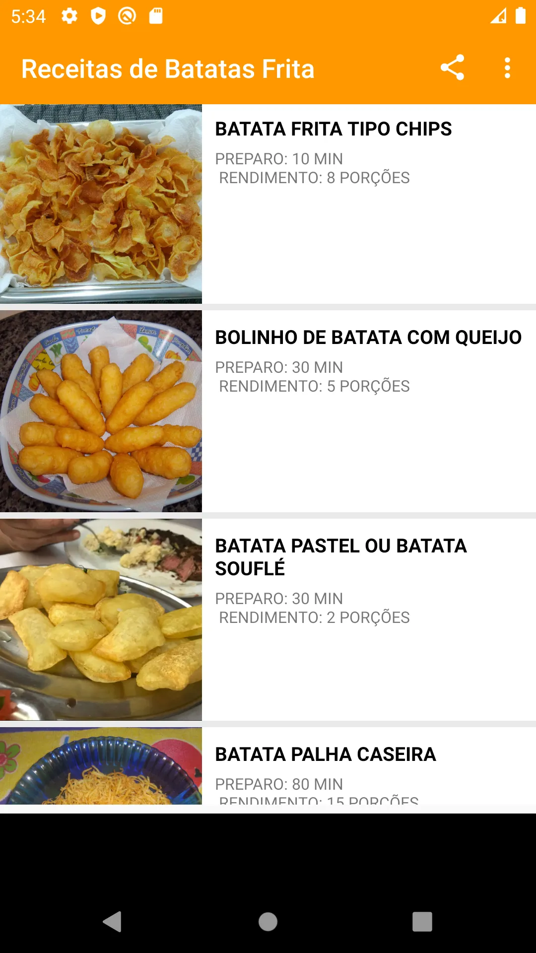 Receitas de Batatas Frita | Indus Appstore | Screenshot