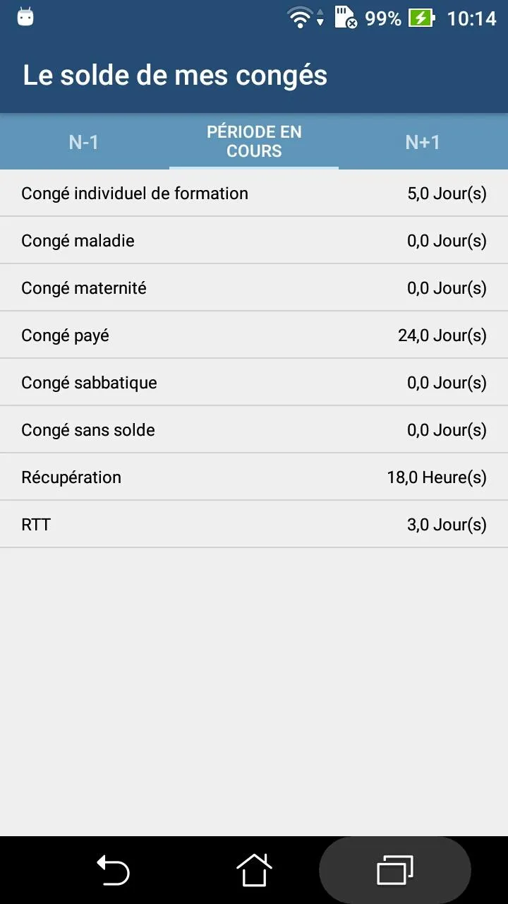 Mes Congés et Absences | Indus Appstore | Screenshot