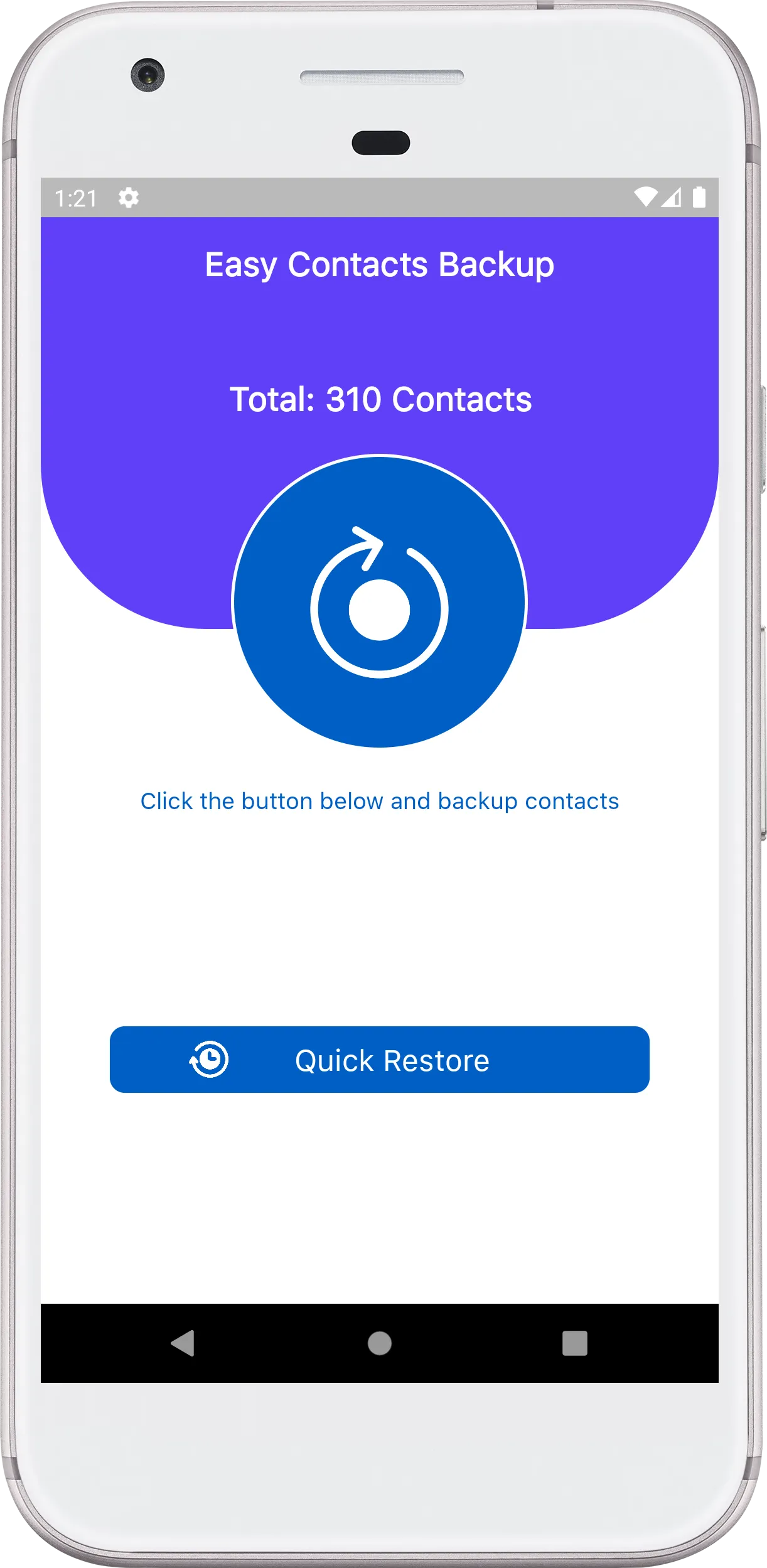 Contacts Backup: Easy Backup | Indus Appstore | Screenshot