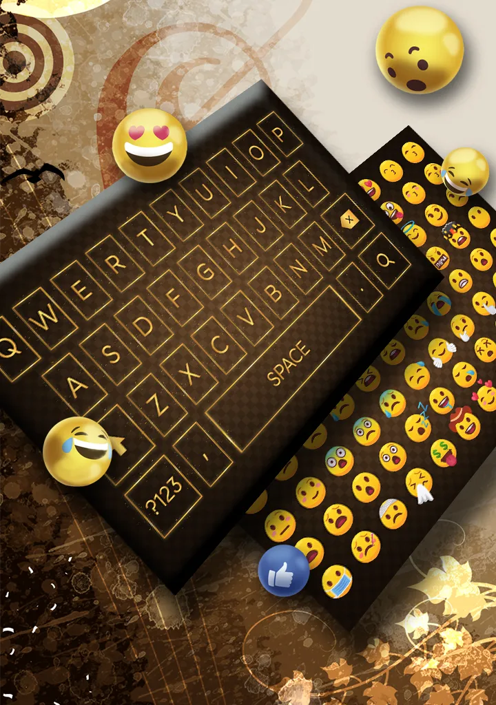 Transparent Golden Keyboard | Indus Appstore | Screenshot