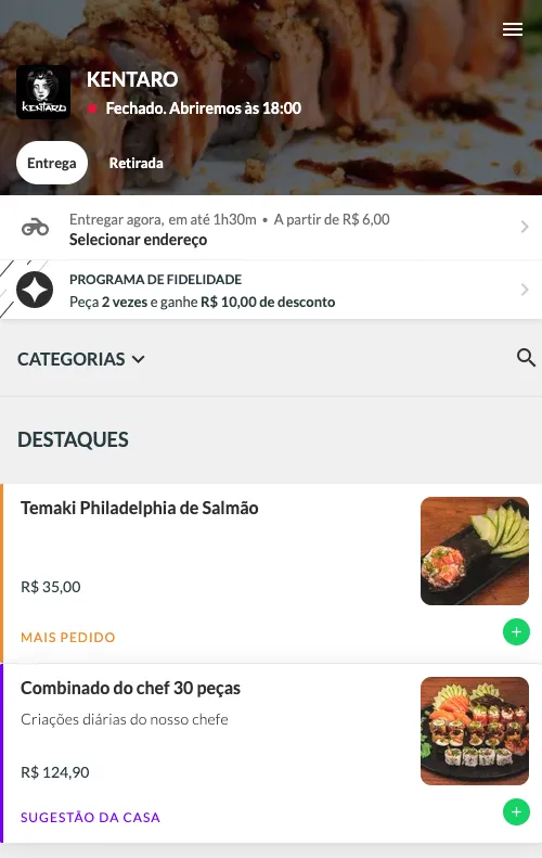 KENTARO CULINARIA JAPONESA | Indus Appstore | Screenshot