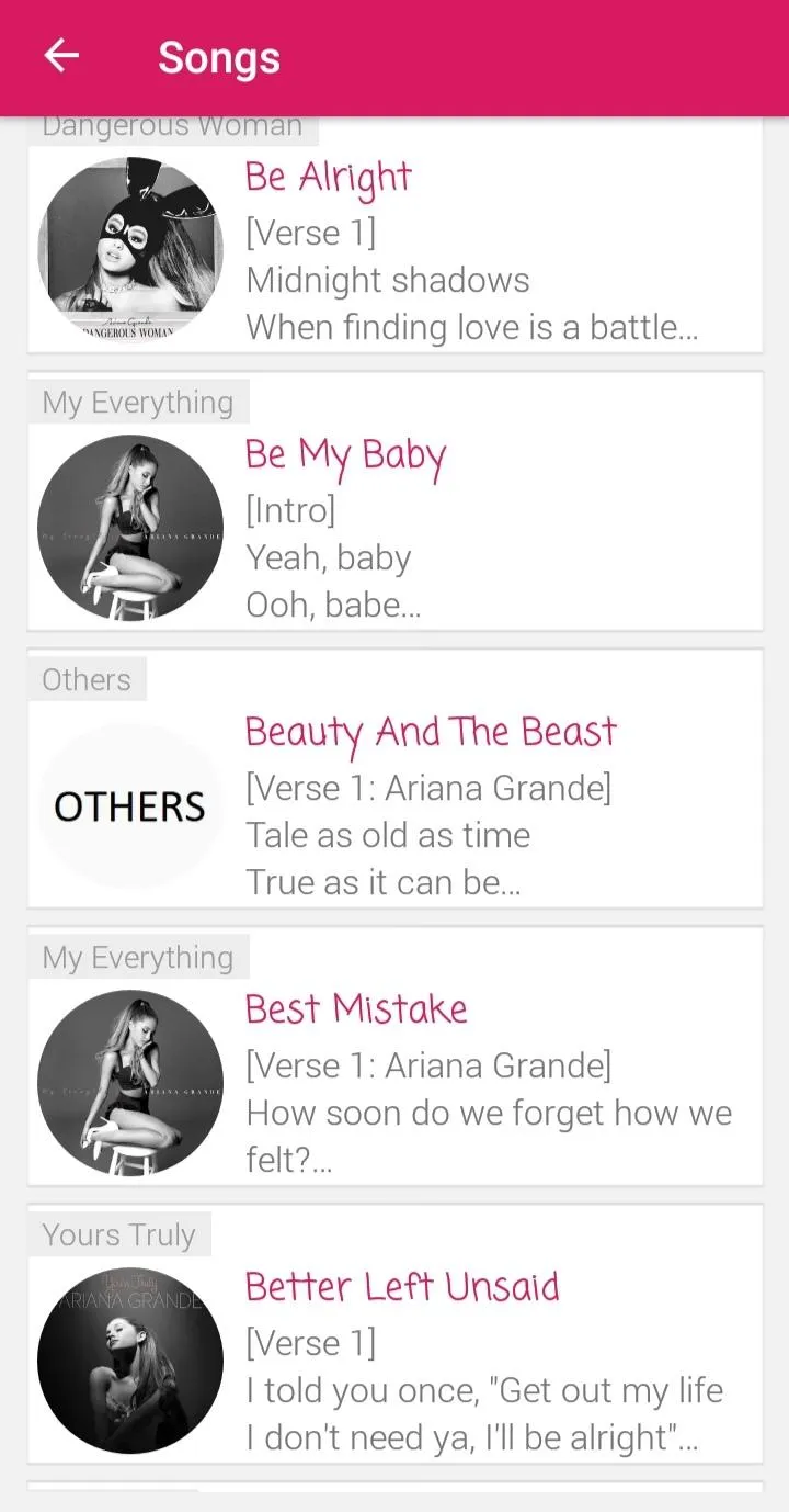 Lyrics Offline Ariana Grande | Indus Appstore | Screenshot