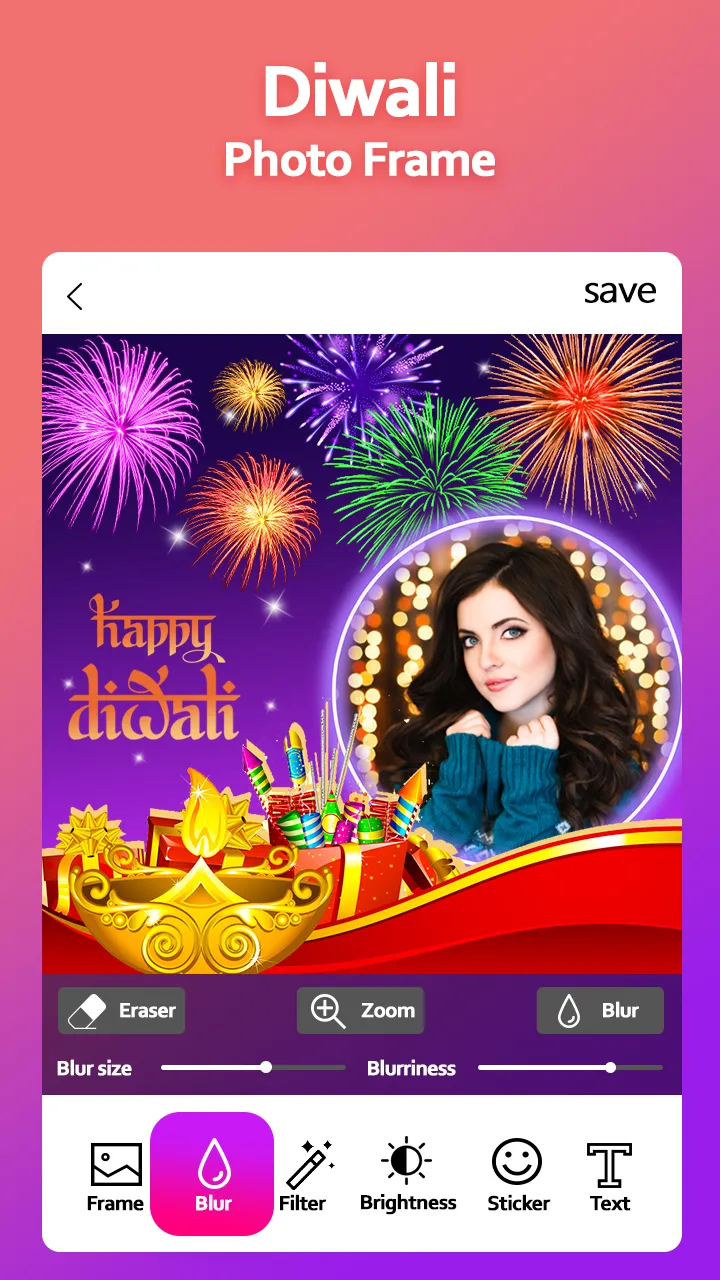 Diwali Photo Frame | Indus Appstore | Screenshot