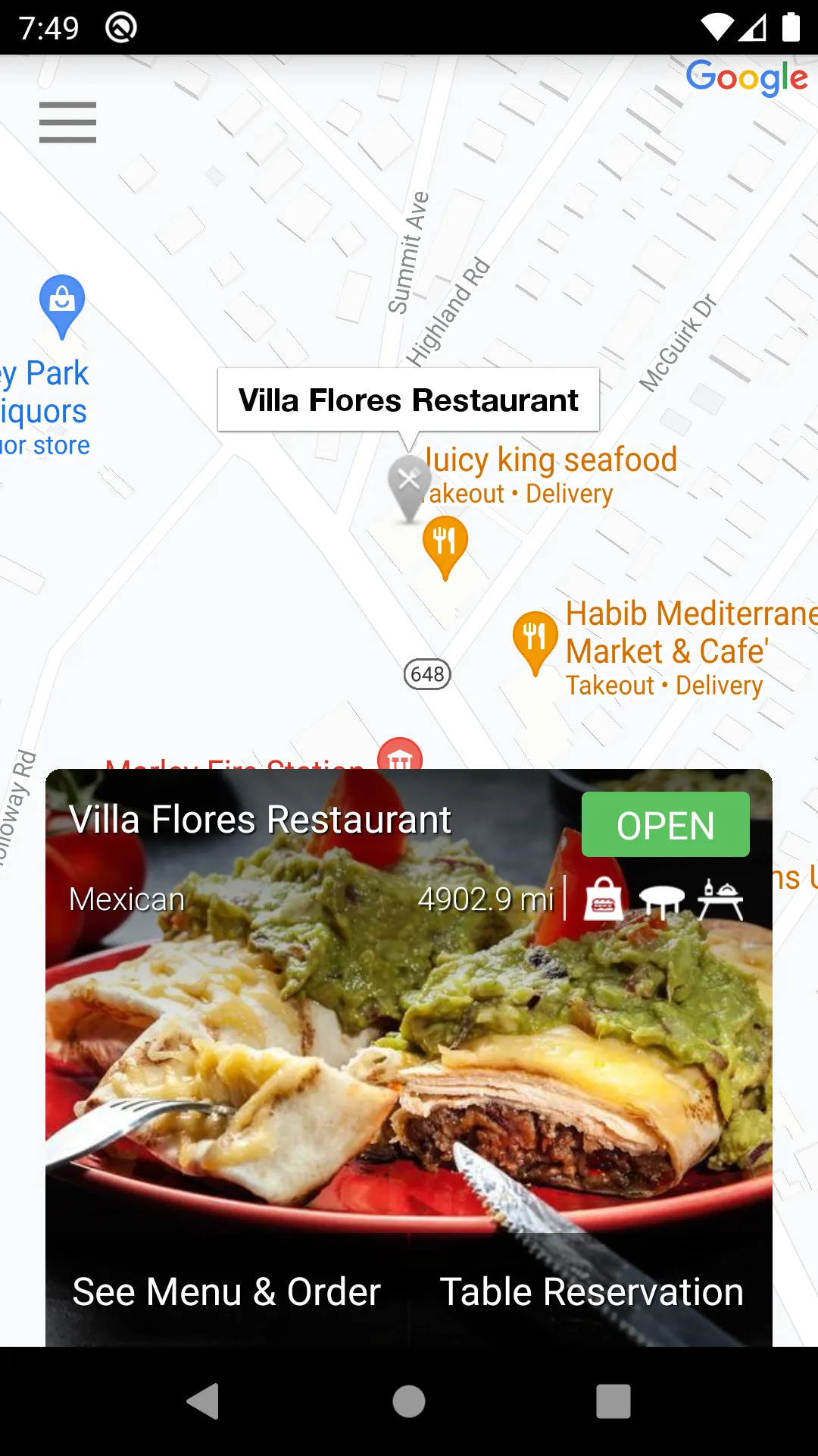 Villa Flores Restaurant | Indus Appstore | Screenshot