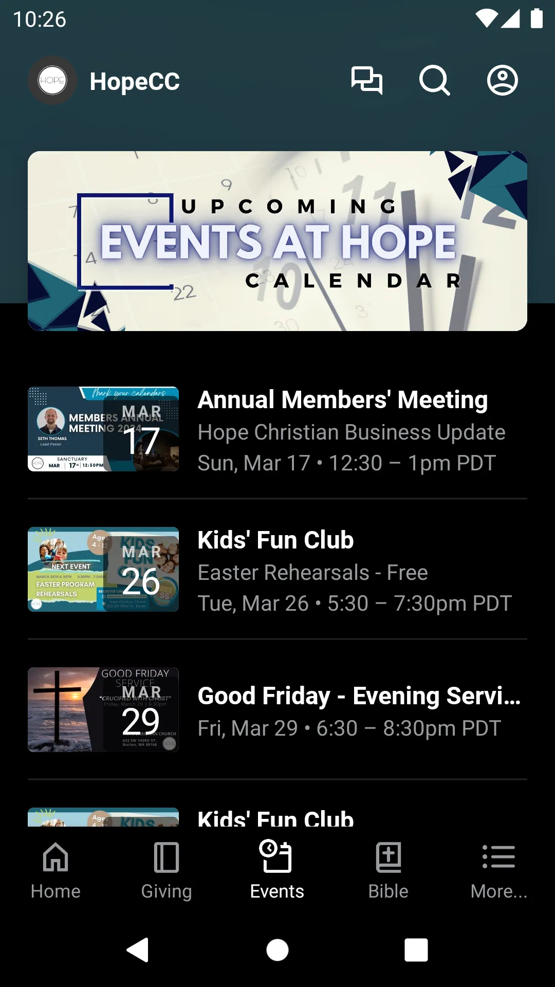 Hope Christian Community | Indus Appstore | Screenshot