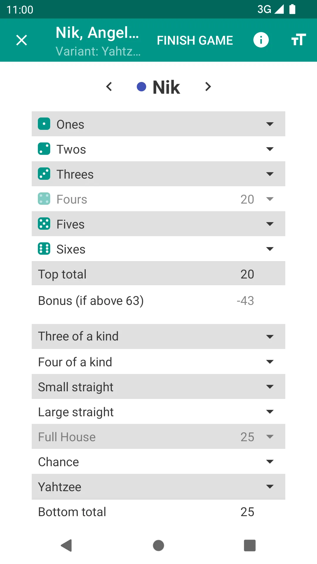 Yatzy Scoring Card for Yahtzee | Indus Appstore | Screenshot