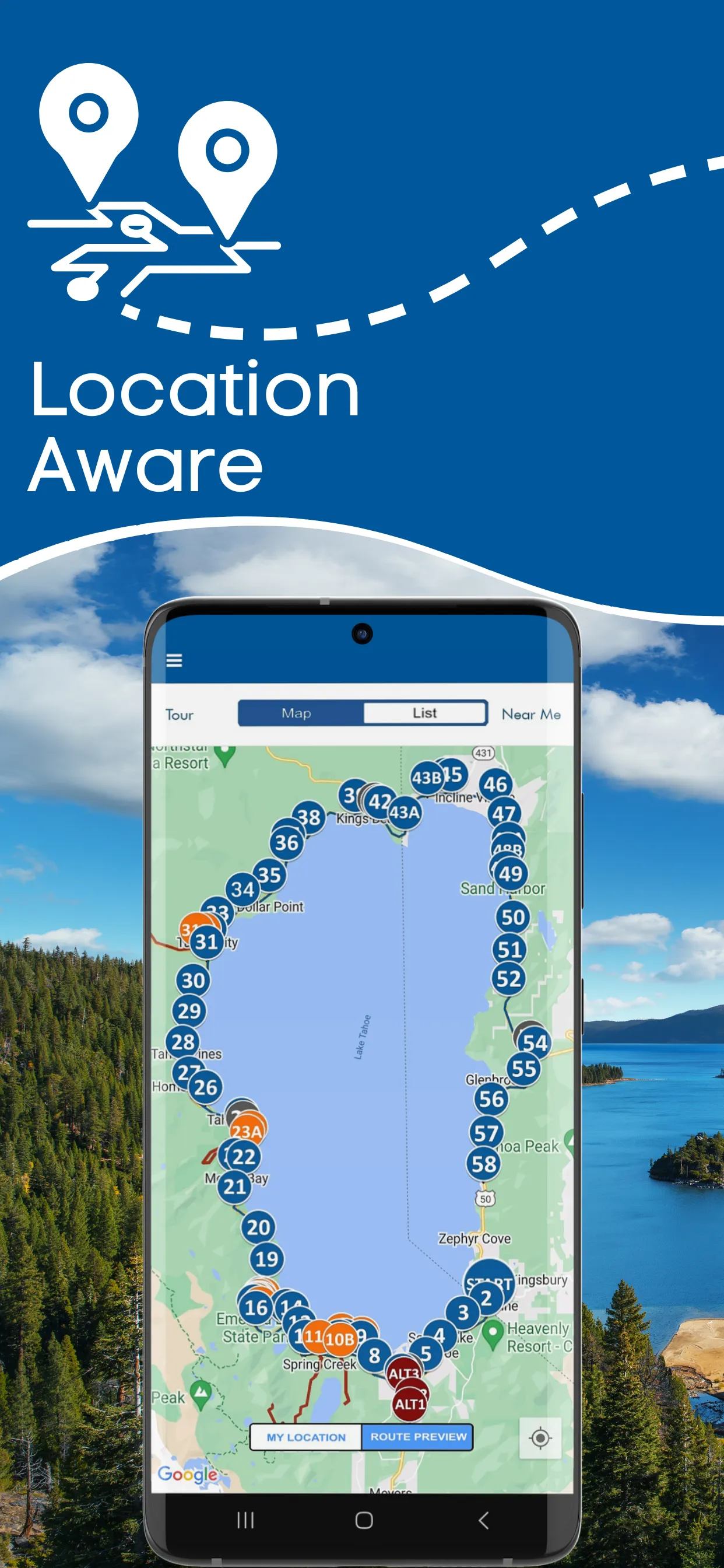 Lake Tahoe California GPS Tour | Indus Appstore | Screenshot