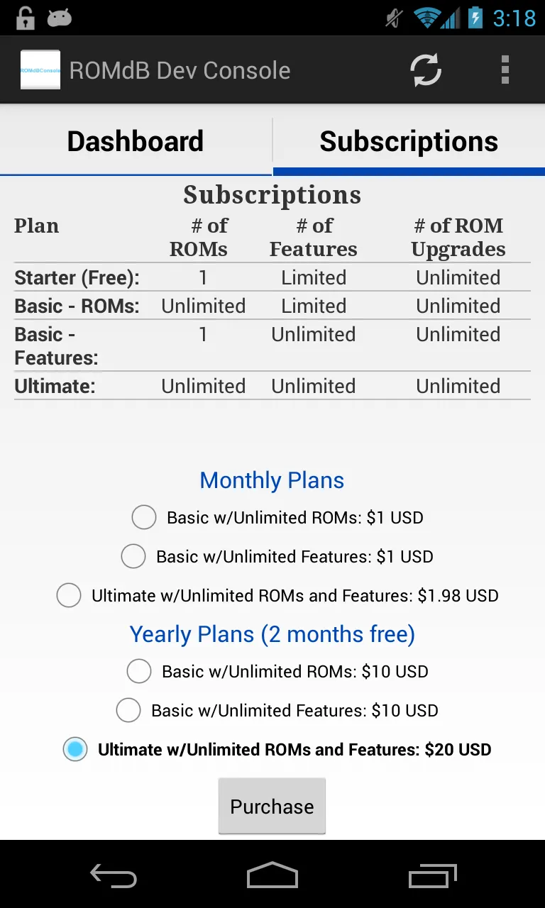 ROMDashboard Developer Console | Indus Appstore | Screenshot