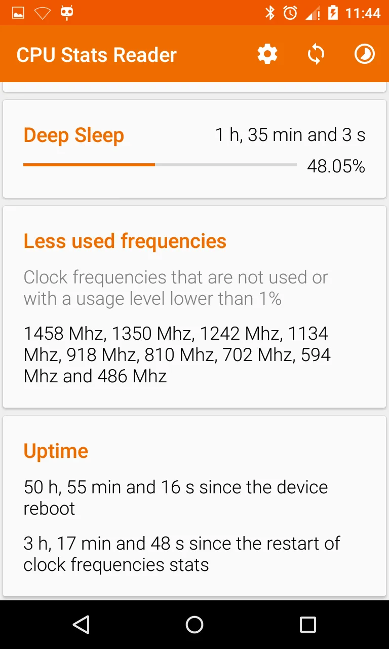 CPU Stats Reader | Indus Appstore | Screenshot