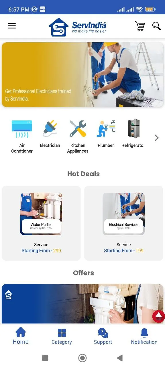 ServIndia Customer App | Indus Appstore | Screenshot