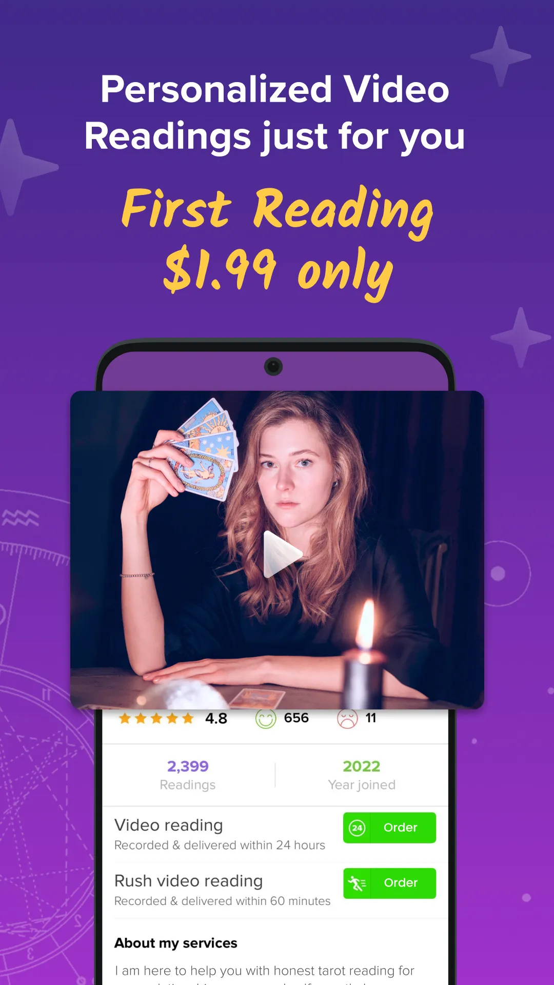 Purple Ocean Psychic Readings | Indus Appstore | Screenshot