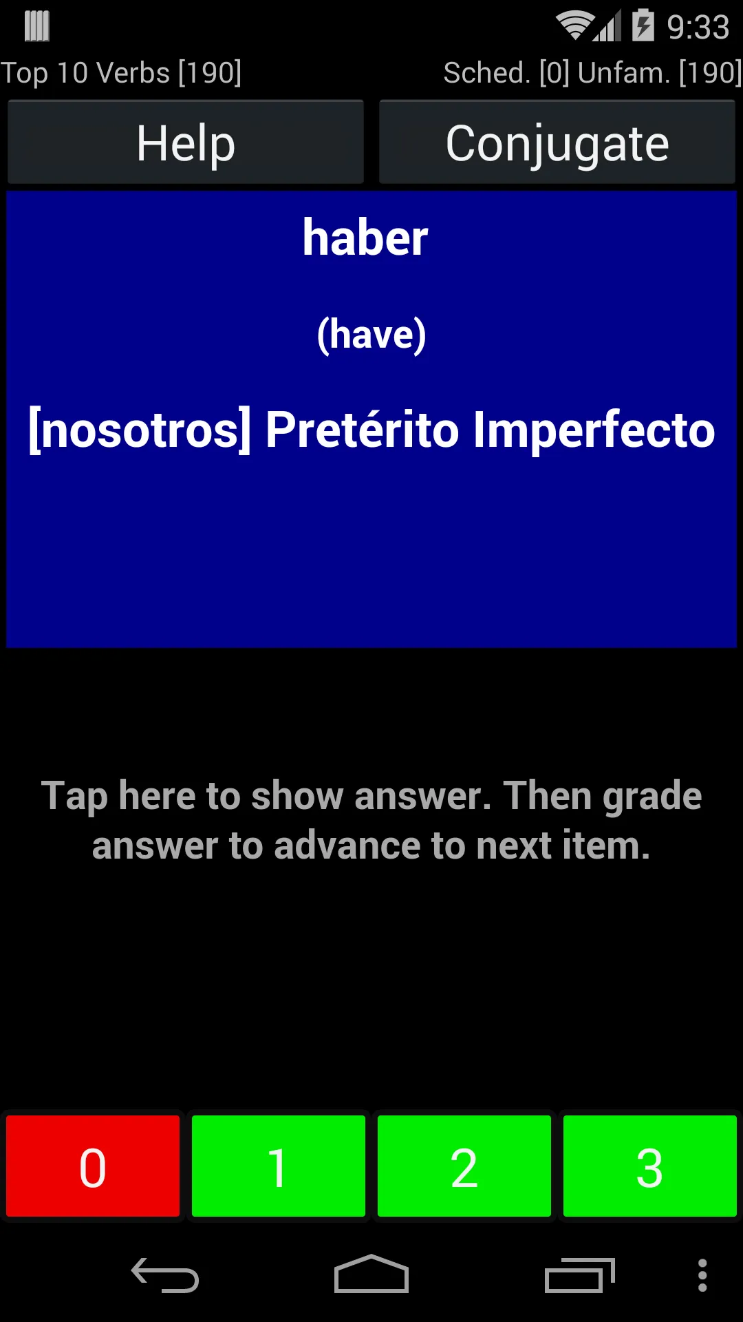 Spanish Verb Trainer | Indus Appstore | Screenshot