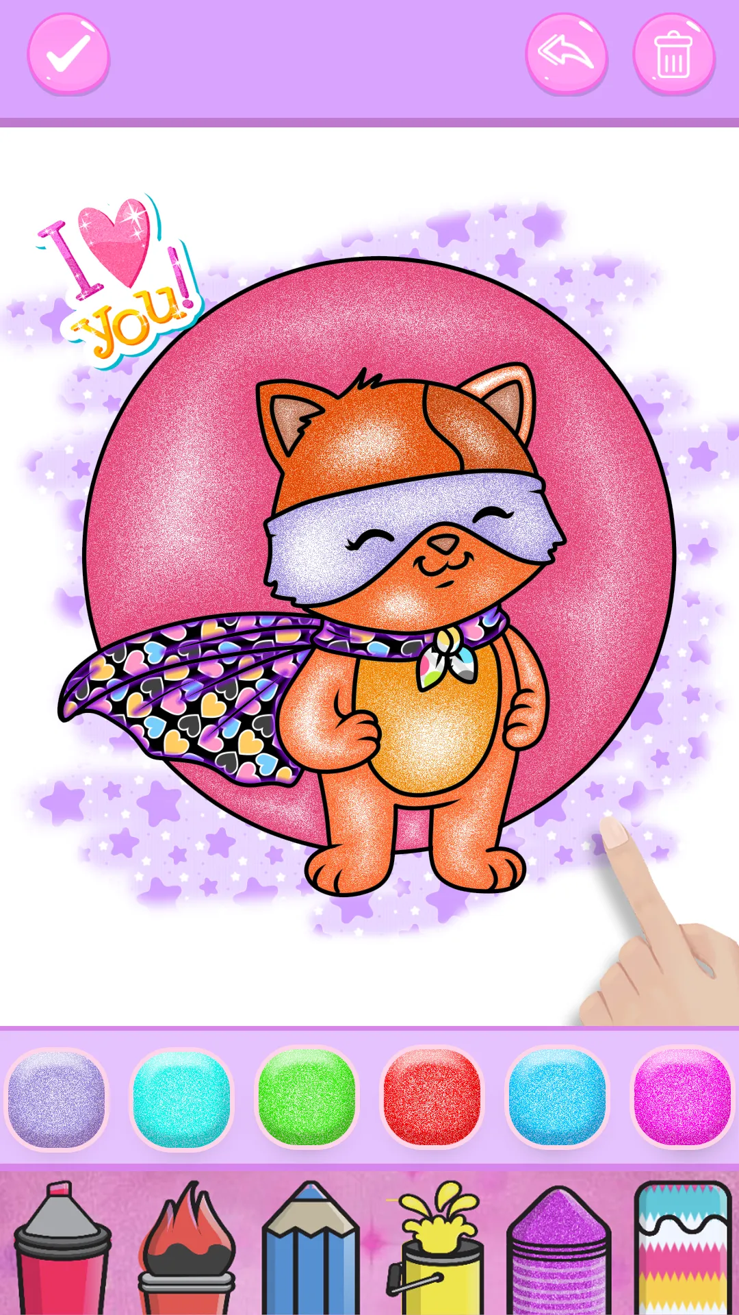 Cute Kitty Coloring Glitter | Indus Appstore | Screenshot