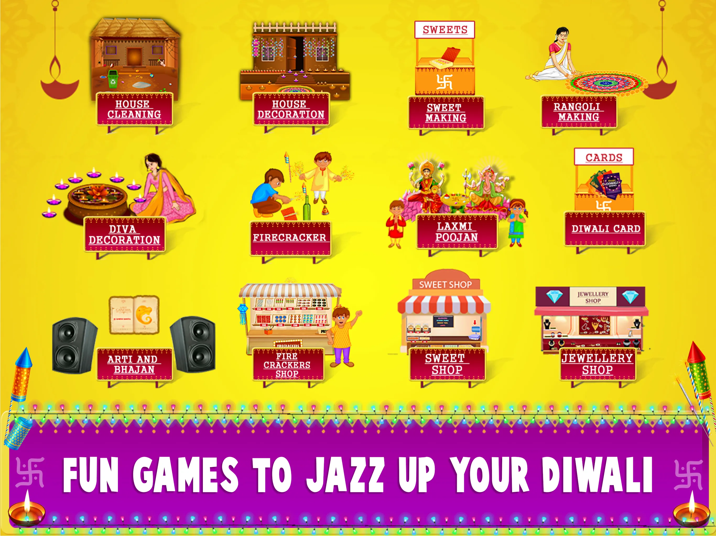 Indian Diwali Celebration Game | Indus Appstore | Screenshot