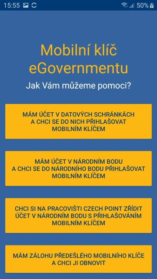 Mobilní klíč eGovernmentu | Indus Appstore | Screenshot