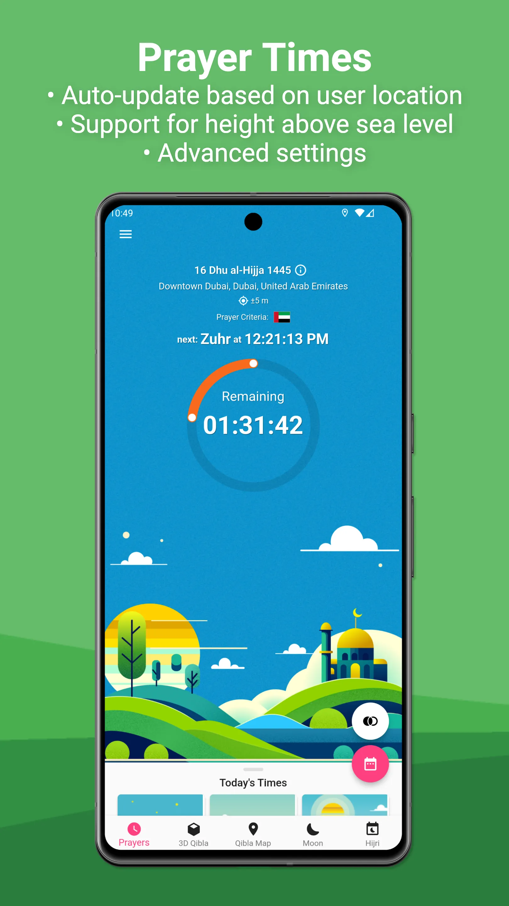 Miqat: Prayer Times, Qibla | Indus Appstore | Screenshot