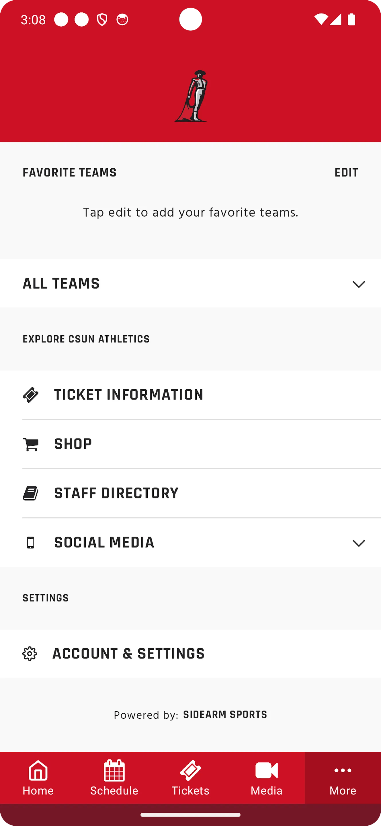 CSUN Athletics | Indus Appstore | Screenshot