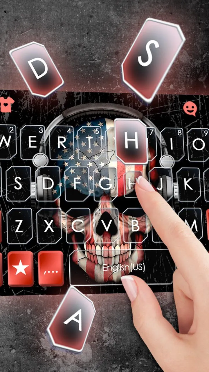 America Dj Skull Keyboard Them | Indus Appstore | Screenshot