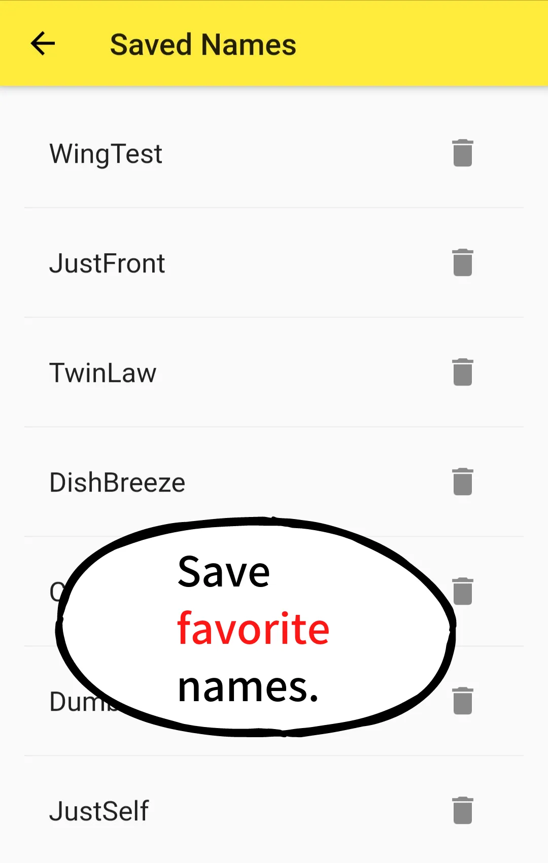 Infinite Name Generator | Indus Appstore | Screenshot