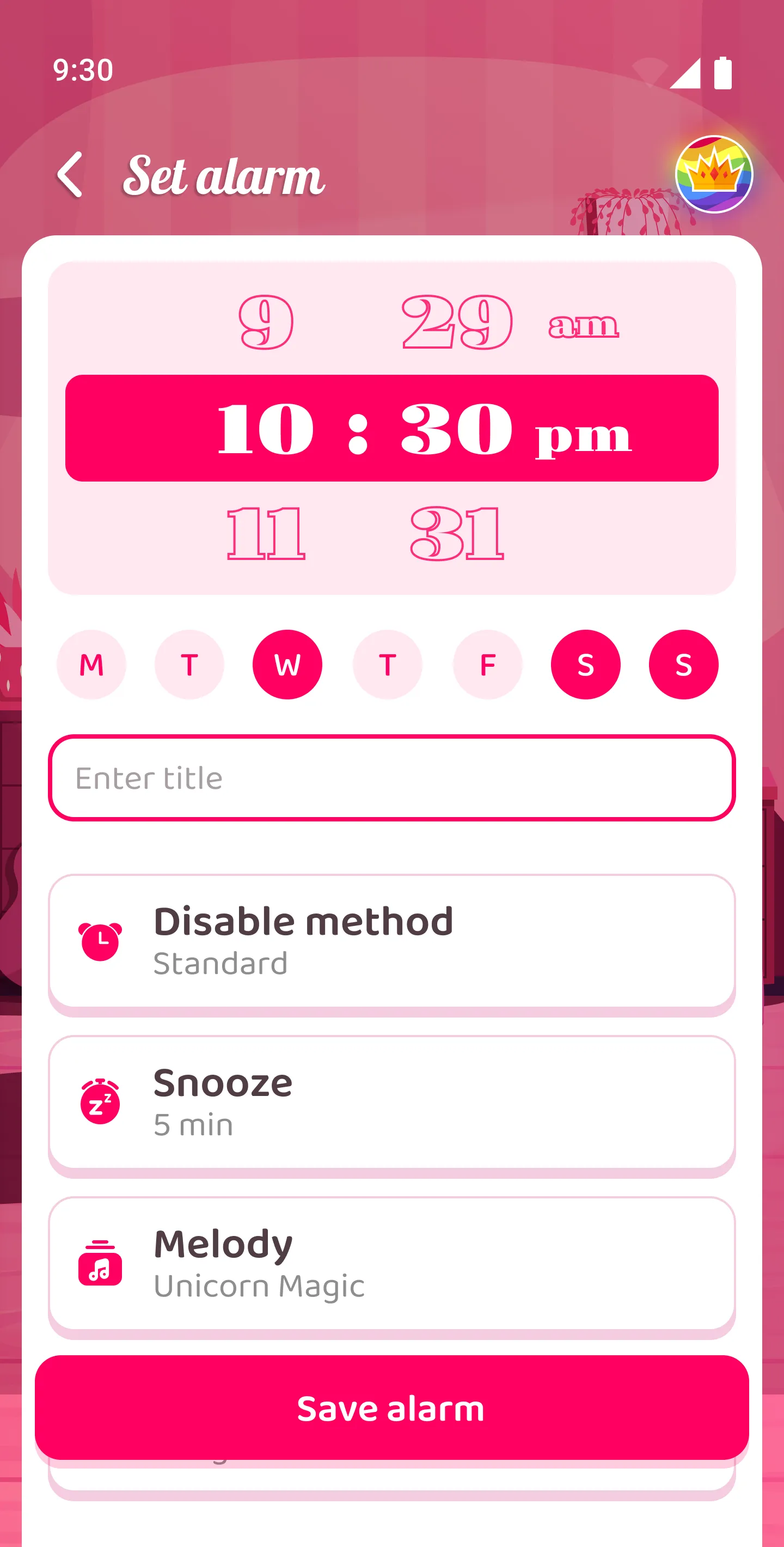 Unicorn Alarm Clock | Indus Appstore | Screenshot