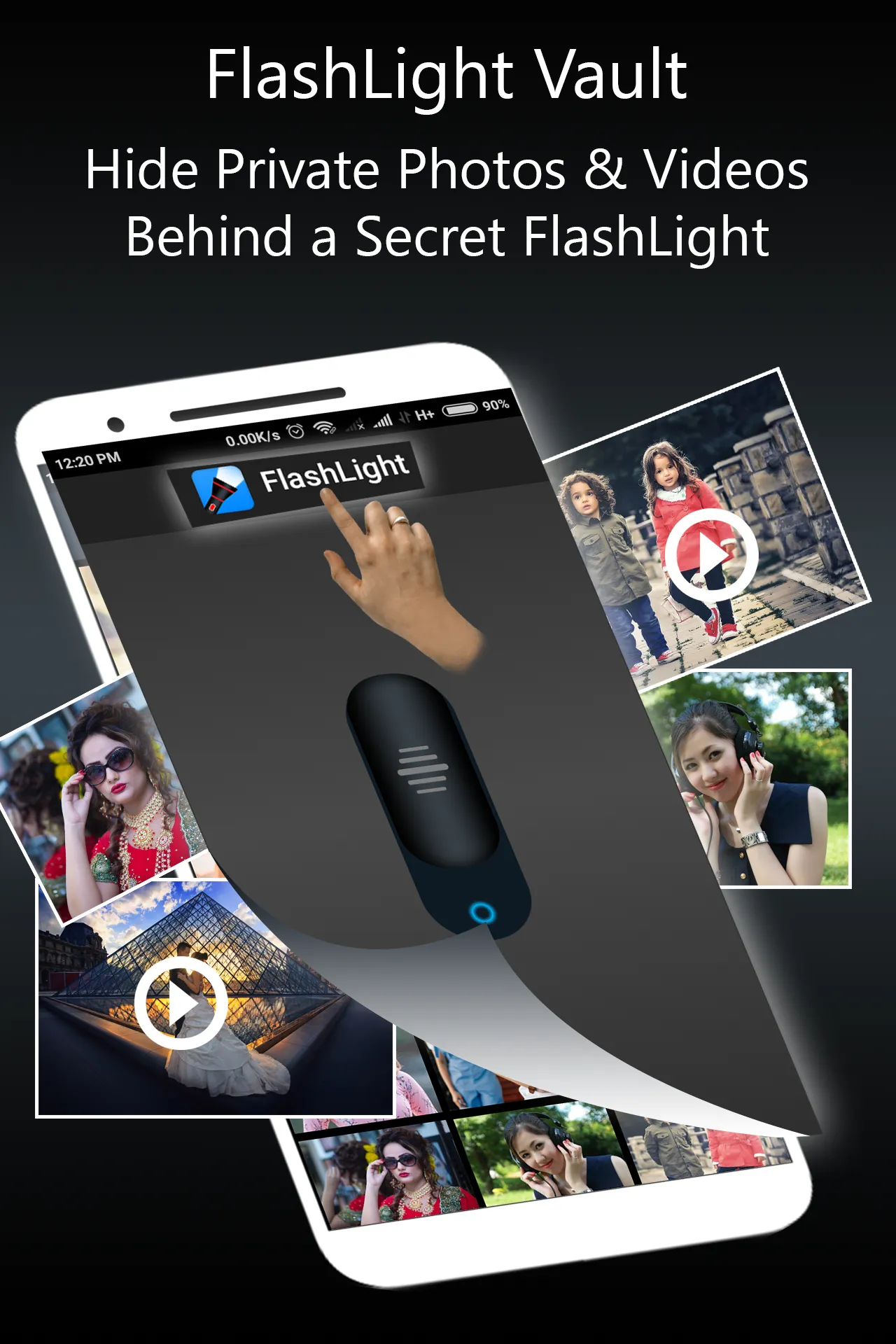 Flashlight Locker: photo vault | Indus Appstore | Screenshot