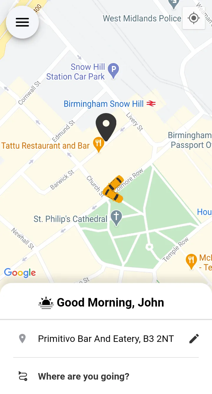 TOA Taxis Birmingham | Indus Appstore | Screenshot