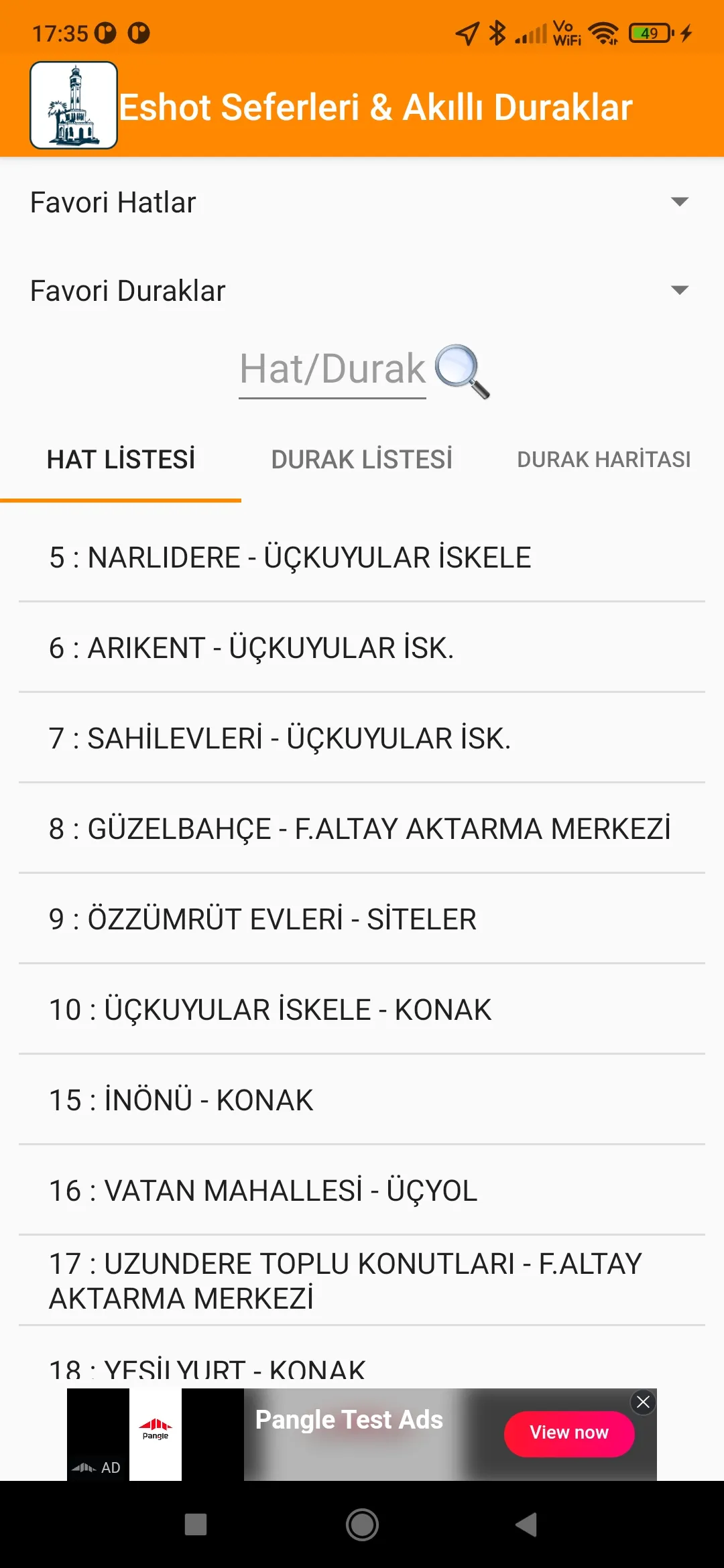 İzmir Akıllı Durak / Otobüs | Indus Appstore | Screenshot