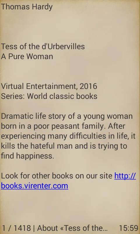 Tess of the d'Urbervilles | Indus Appstore | Screenshot